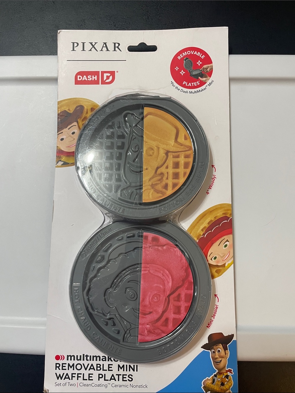 Pixar Dash Removable Mini Waffle Plates/inserts 2 in pkg. NWT Toy Story
